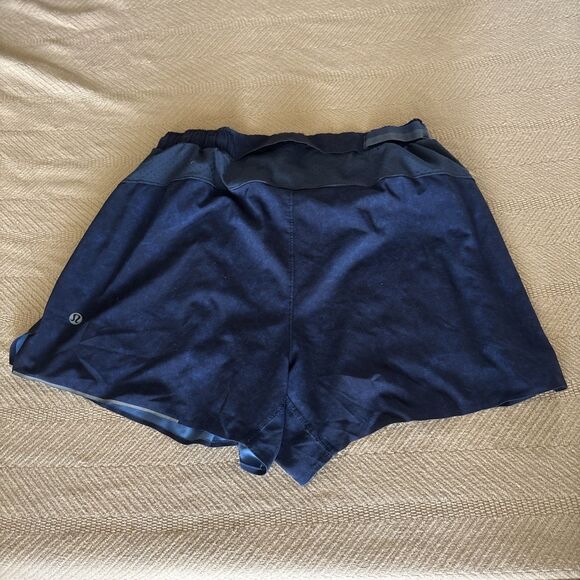 Lululemon Shorts Mens Size Small Dark Blue Lined Gym Workout Breathable - Picture 5 of 9